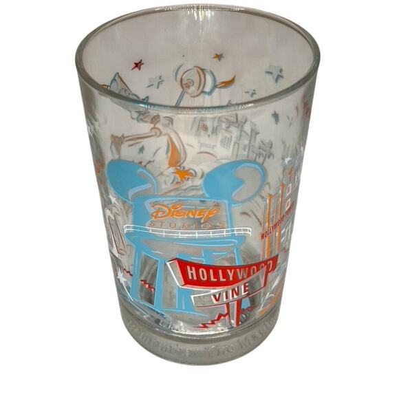 VTG 1996 DISNEY WORLD REMEMBER THE MAGIC 25TH HOLLYWOOD STUDIOS McDonalds GLASS - Picture 1 of 6